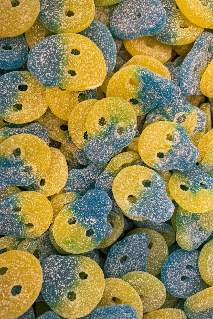 Blue & Yellow Skulls
